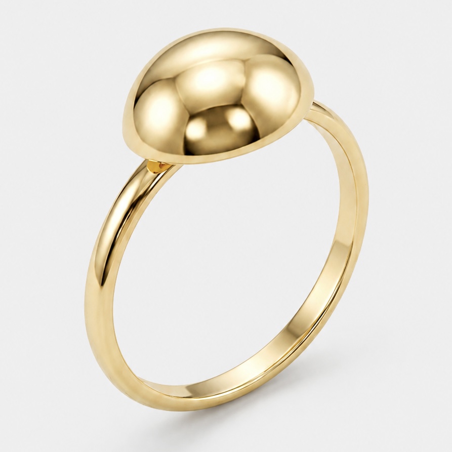 Anel Semi Esfera - Ouro - Tam 24