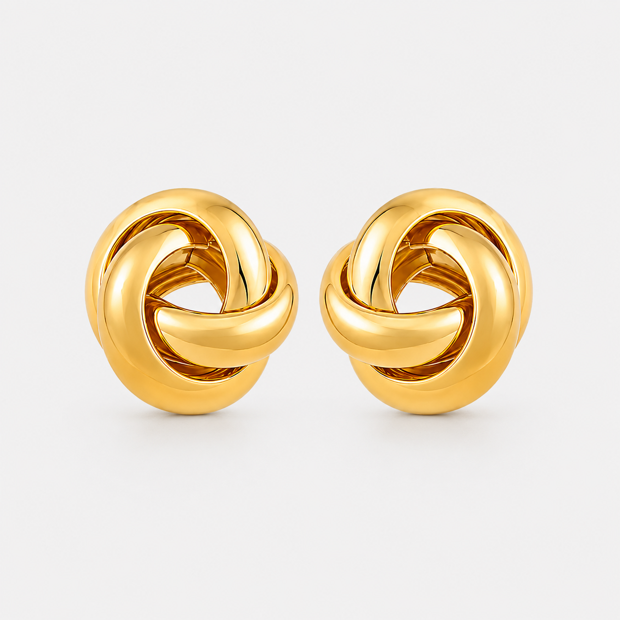 Brinco Nó Acetinado - Ouro