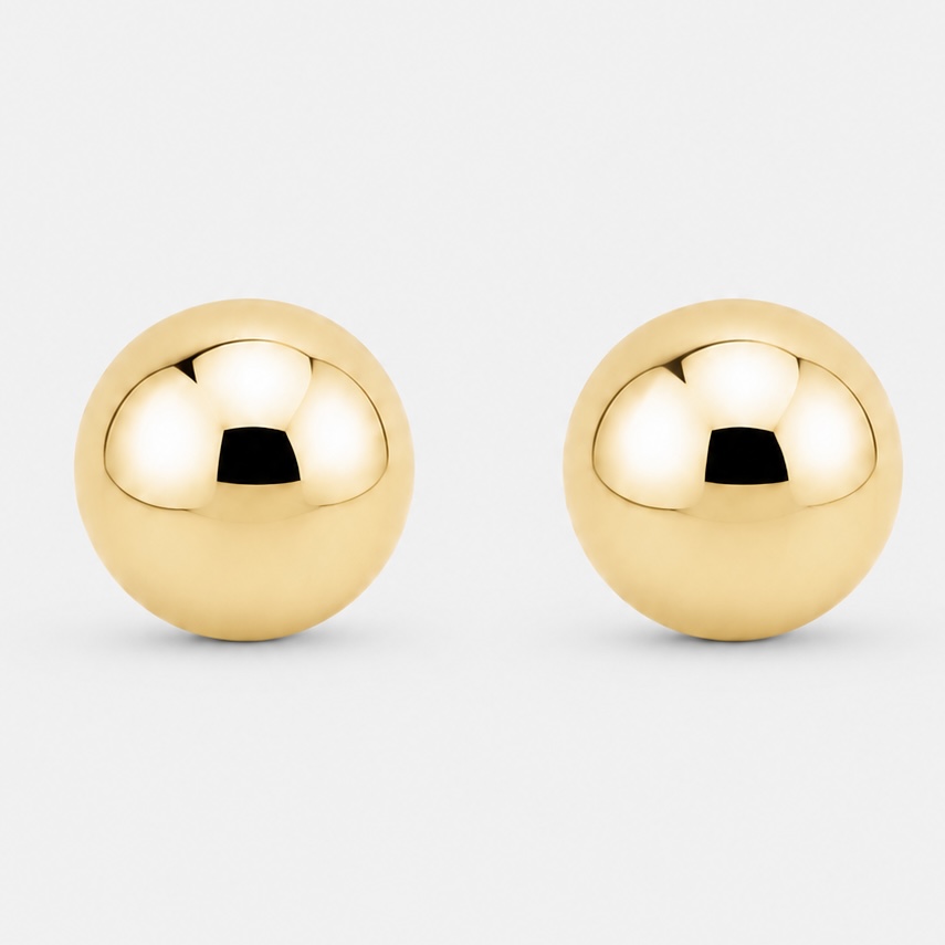 Brinco Bola Lisa G - Ouro