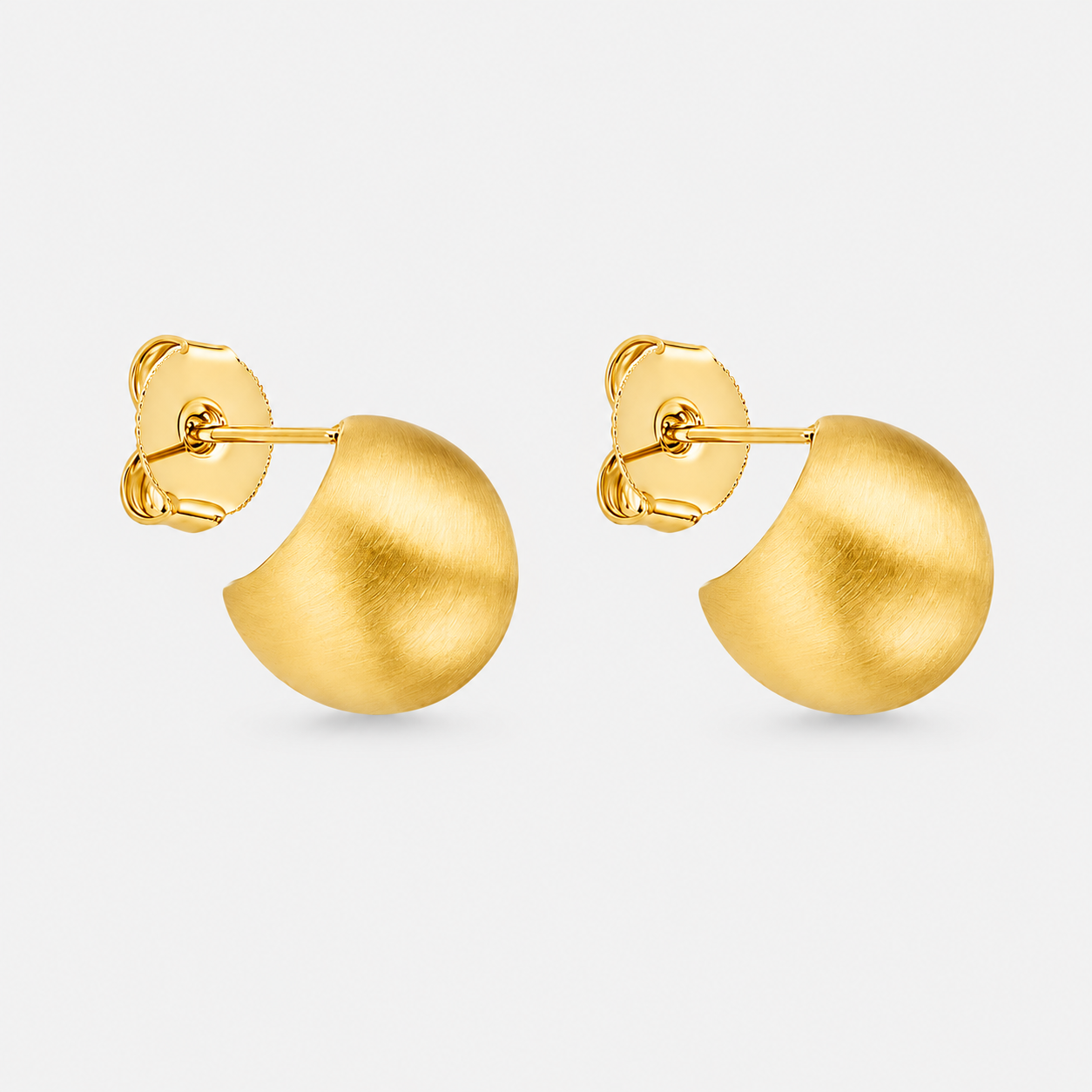 Brinco Esfera Acetinado - Ouro