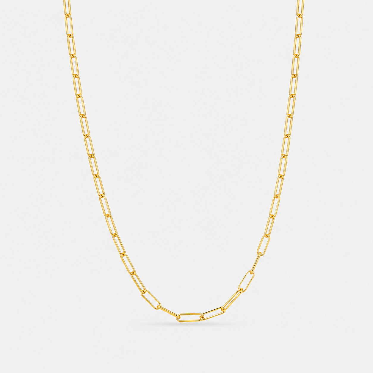 Choker Elos Alongados - Ouro