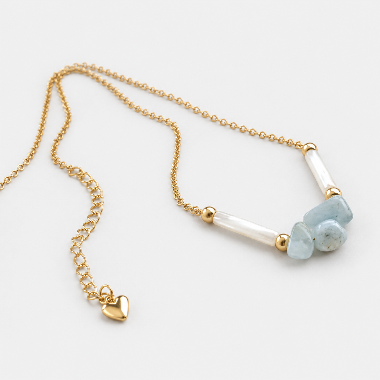 Choker Pedras Naturais Azuis - Ouro