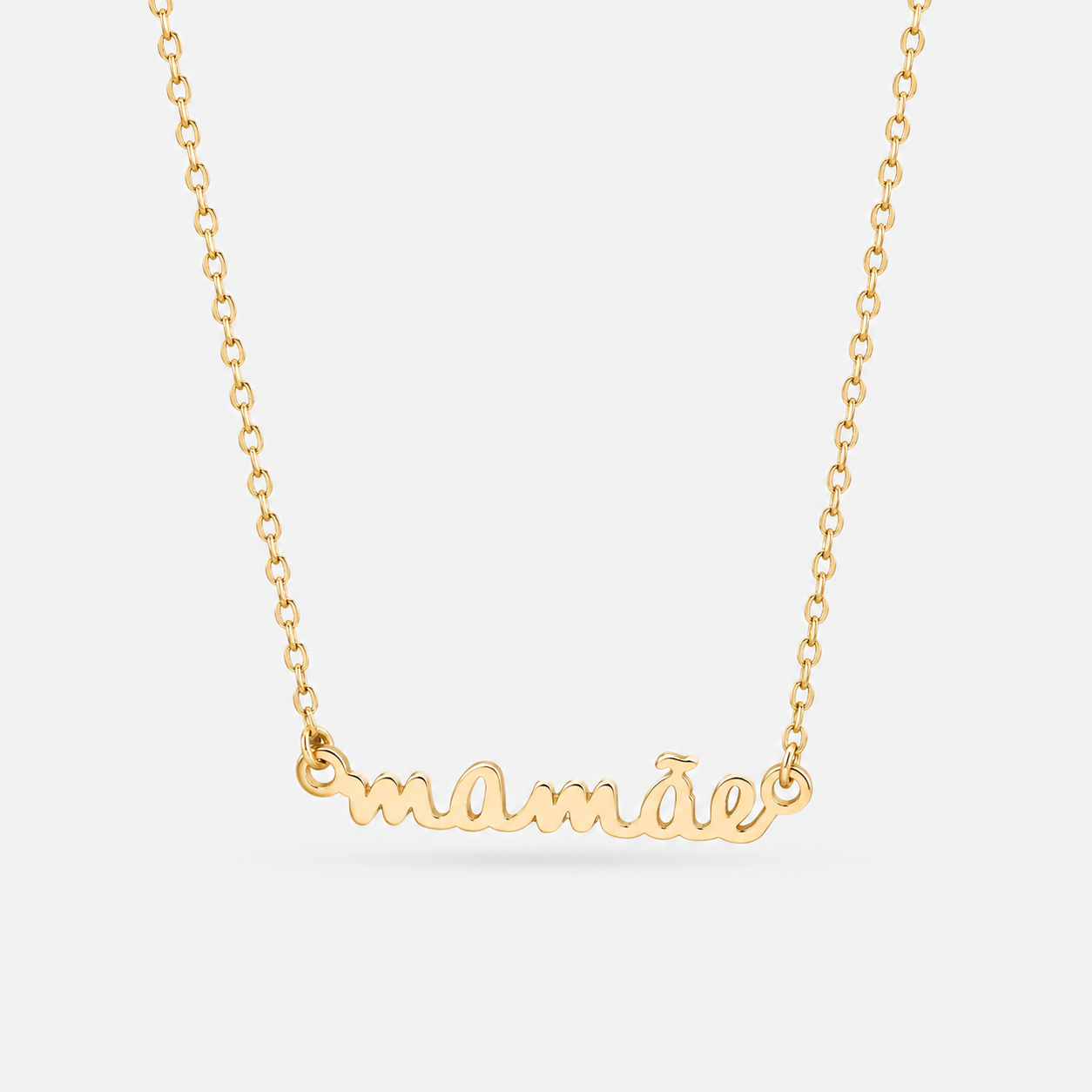 Colar Liso Mamãe - Ouro