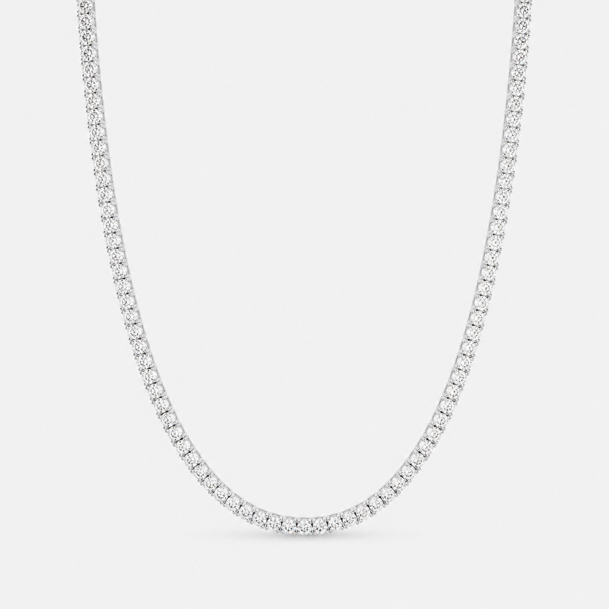 Choker Riviera 2mm - Ródio