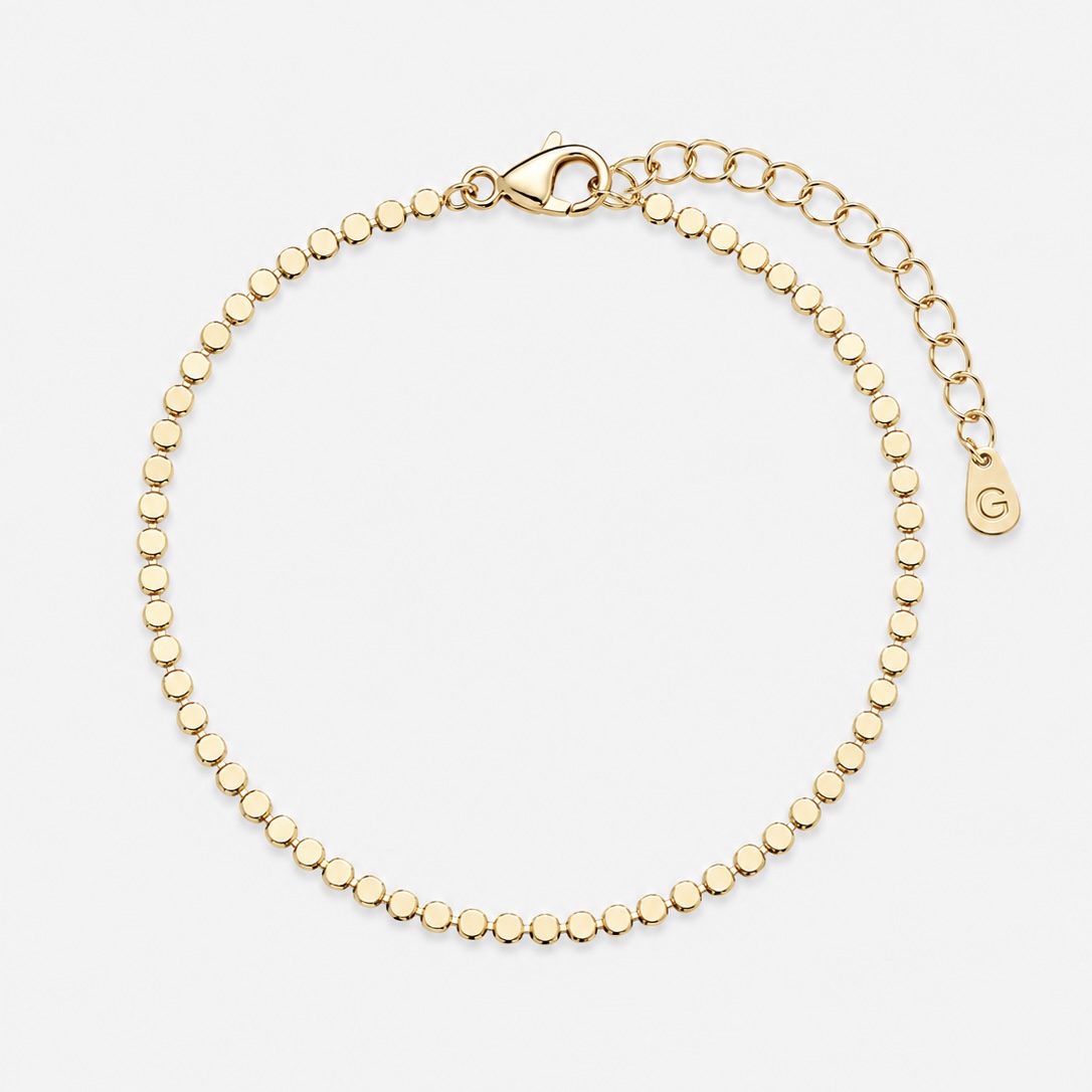 Pulseira Bolinhas Diamantadas - Ouro