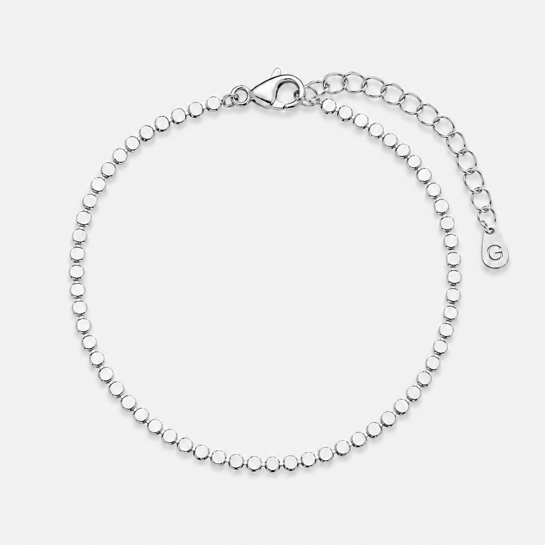 Pulseira Bolinhas Diamantadas - Ródio
