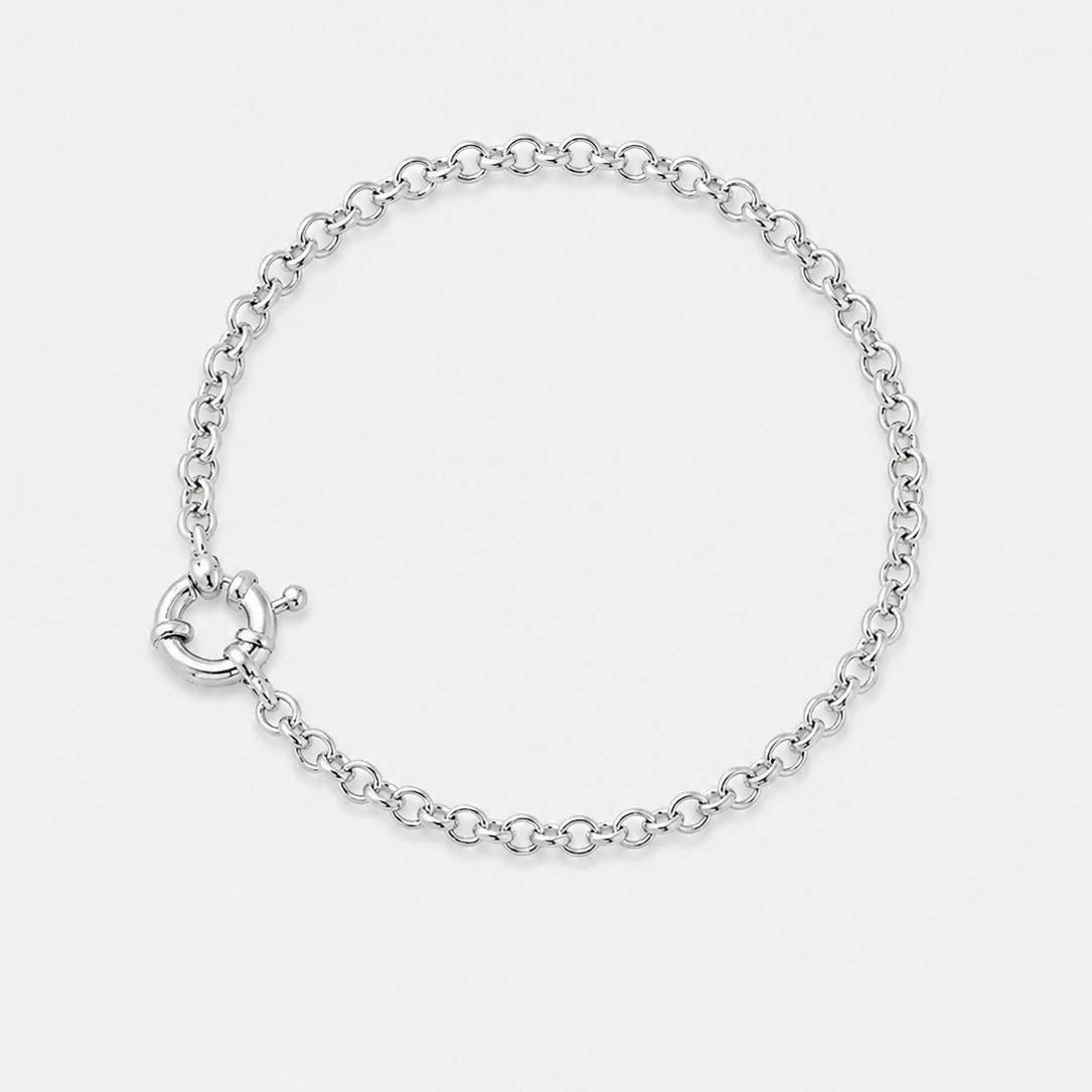 Pulseira Fecho Bóia - Ródio